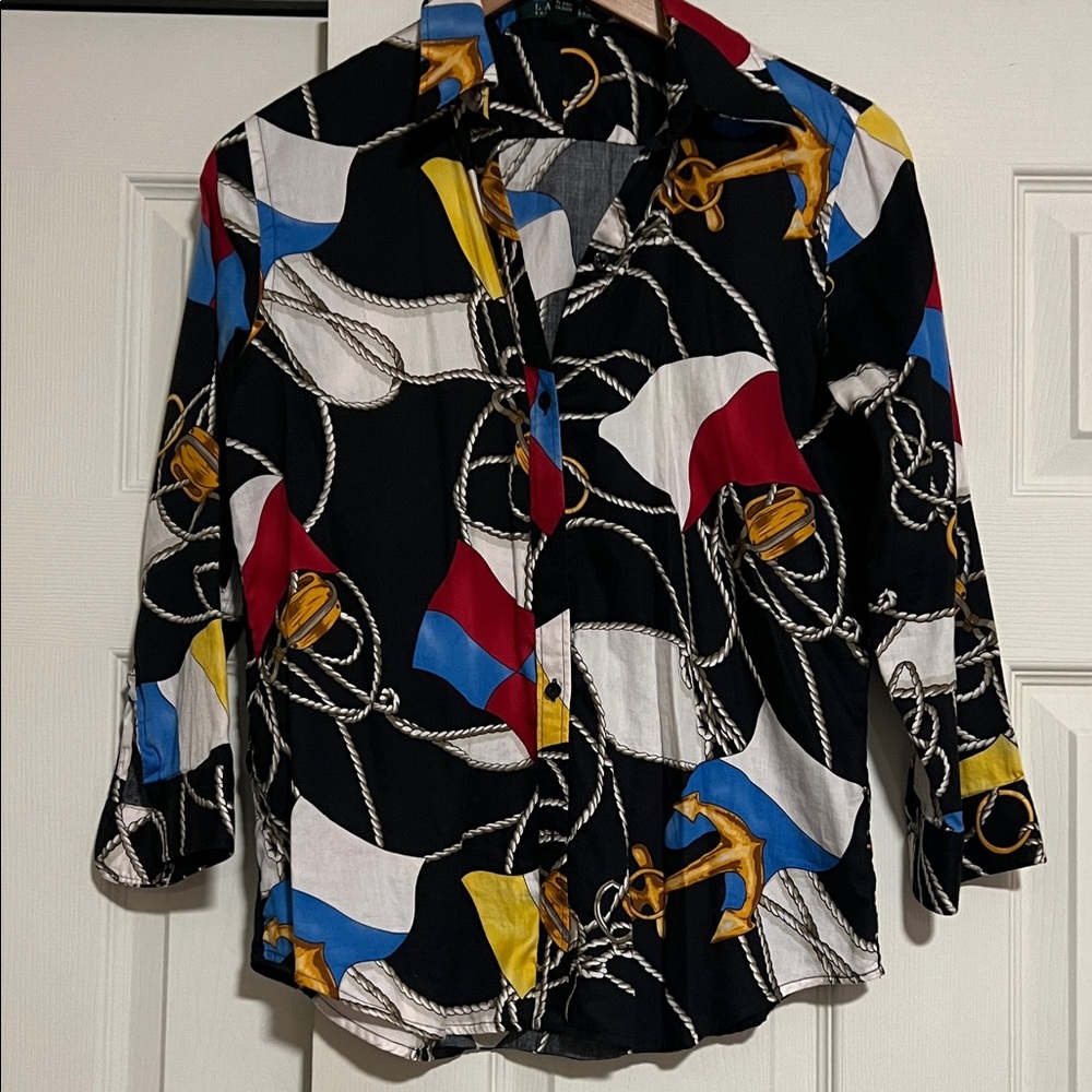 Ralph Lauren Multicolor Nautical Print Shirt - Picture 2 of 7